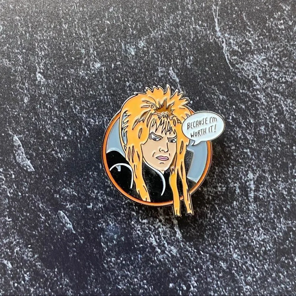 Bowie I’m Worth It Enamel Pin/ Brooch